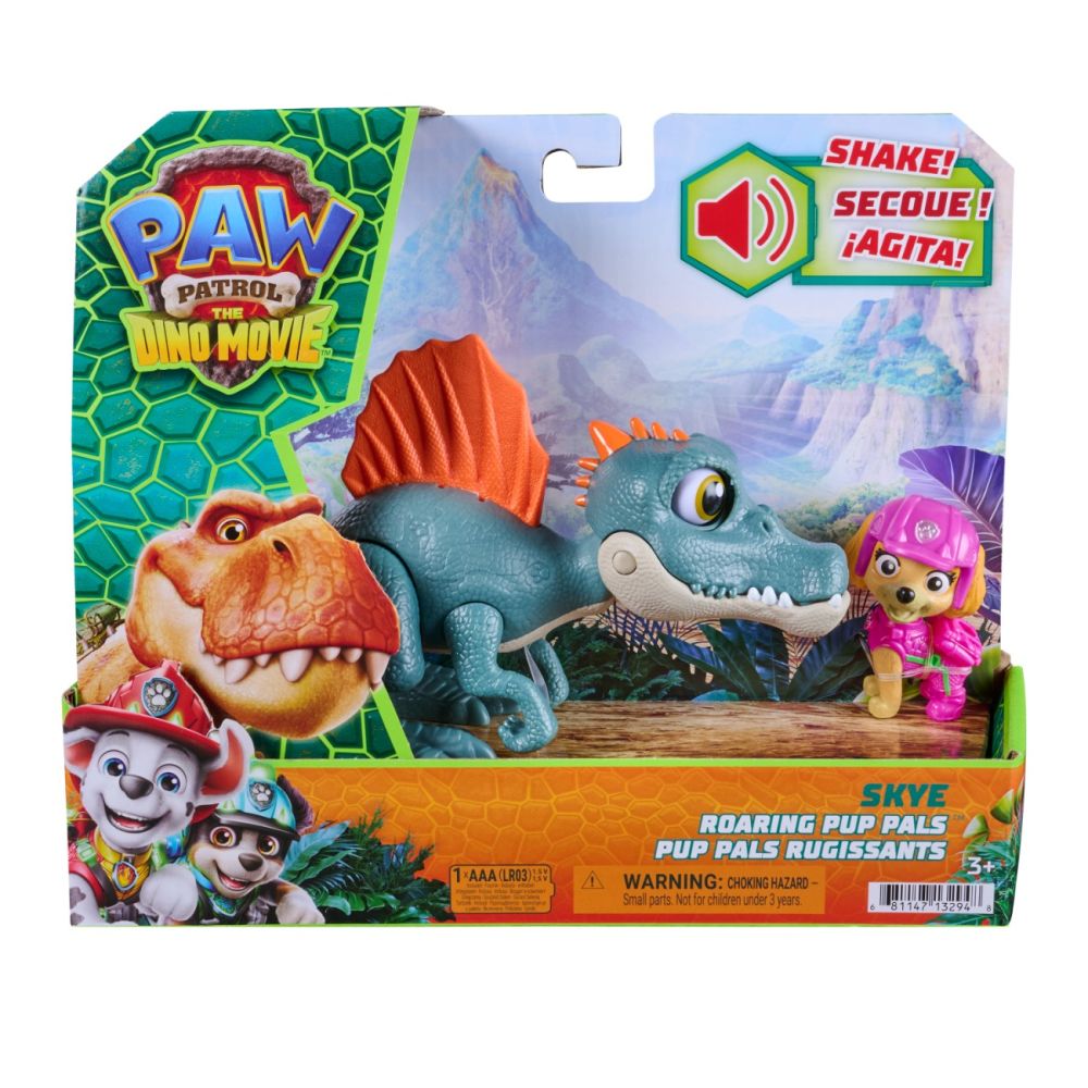 Set dinozaur cu figurina, Paw Patrol, Roaring Pup Pals, Skye, 20158883