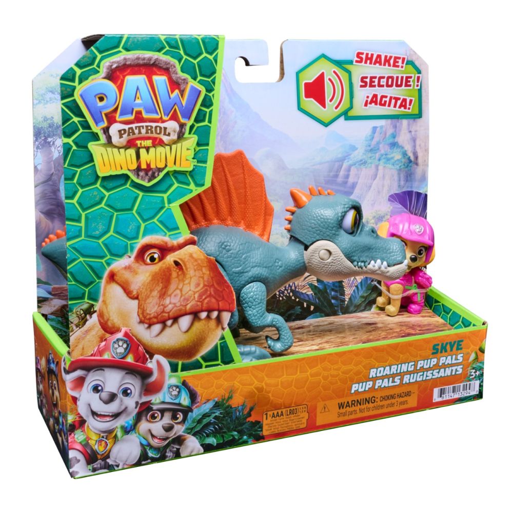 Set dinozaur cu figurina, Paw Patrol, Roaring Pup Pals, Skye, 20158883