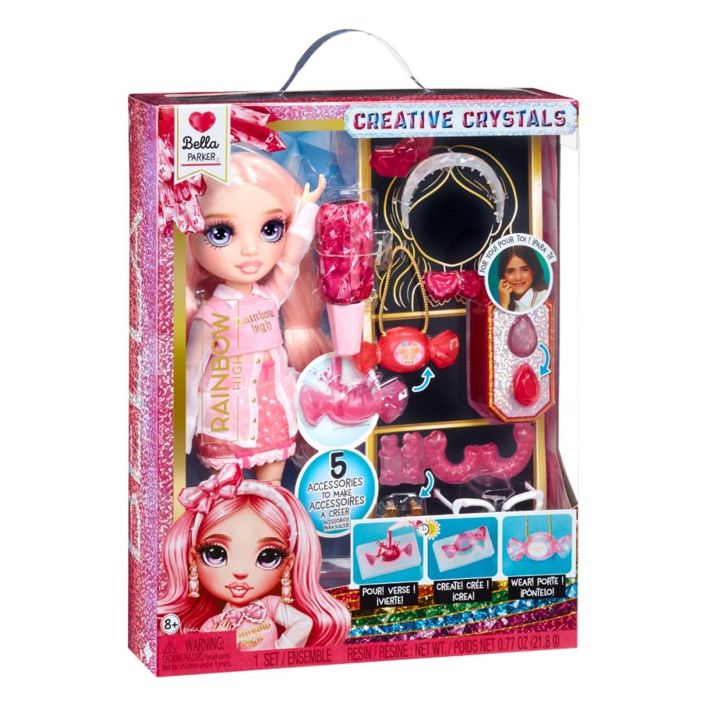 Papusa Rainbow High, Creative Crystals, Bella Parker, 121367EUC
