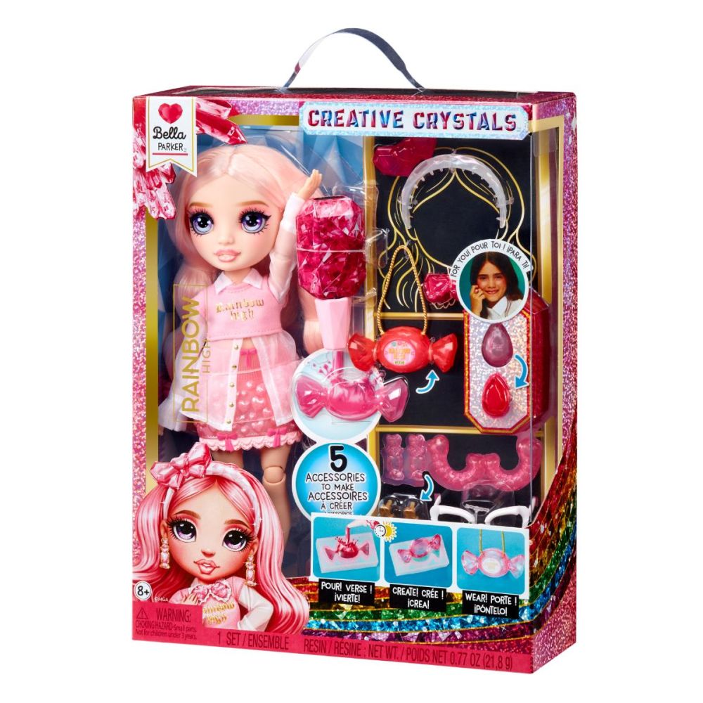 Papusa Rainbow High, Creative Crystals, Bella Parker, 121367EUC