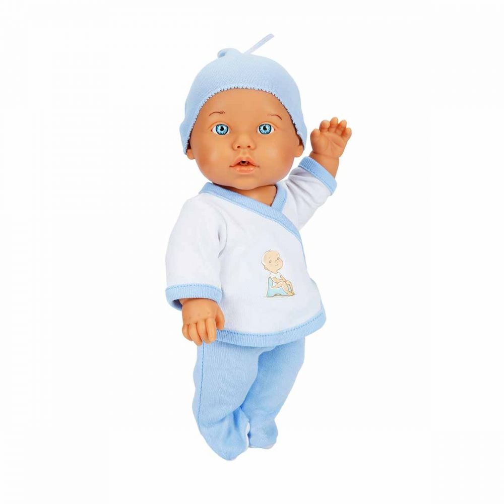 Papusa bebelus Bebelou, Dollz n More, Toilet Time, 35 cm, albastru