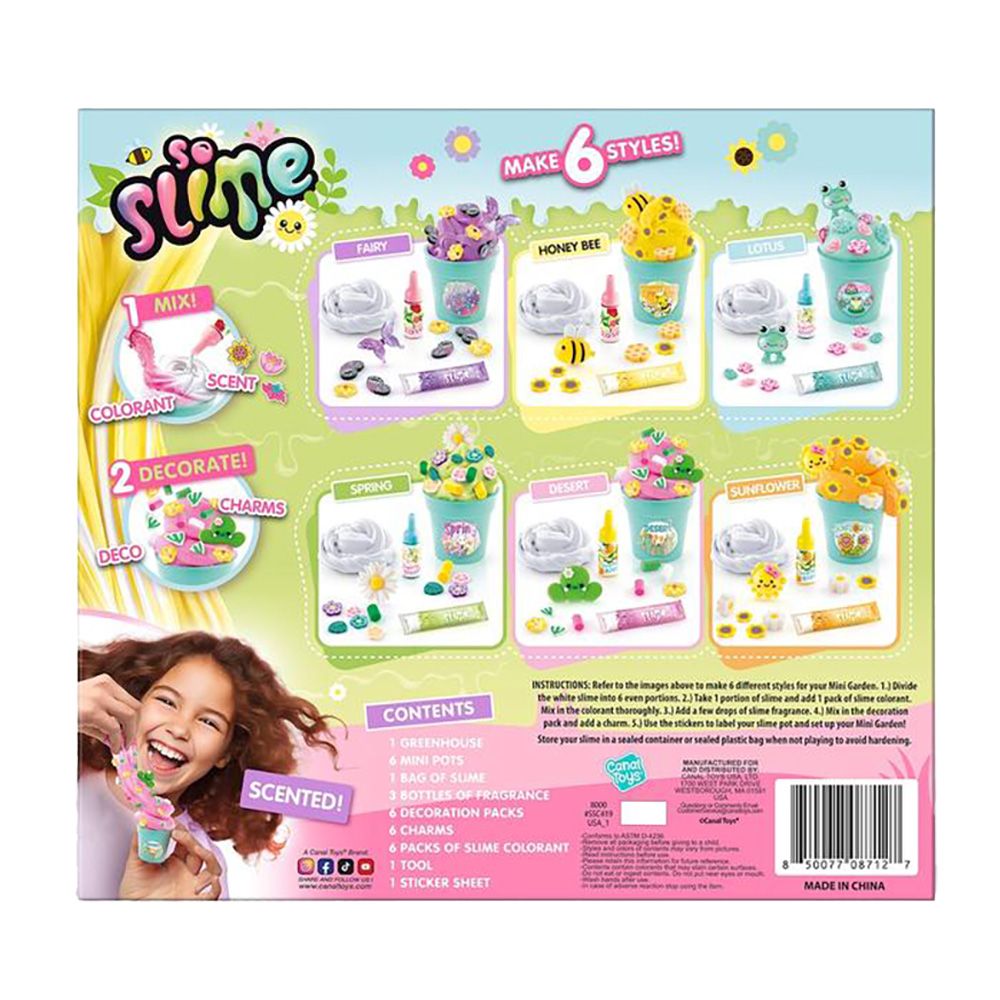 Set 6 decoratiuni cu slime parfumat, So Slime DIY, Mini Garden