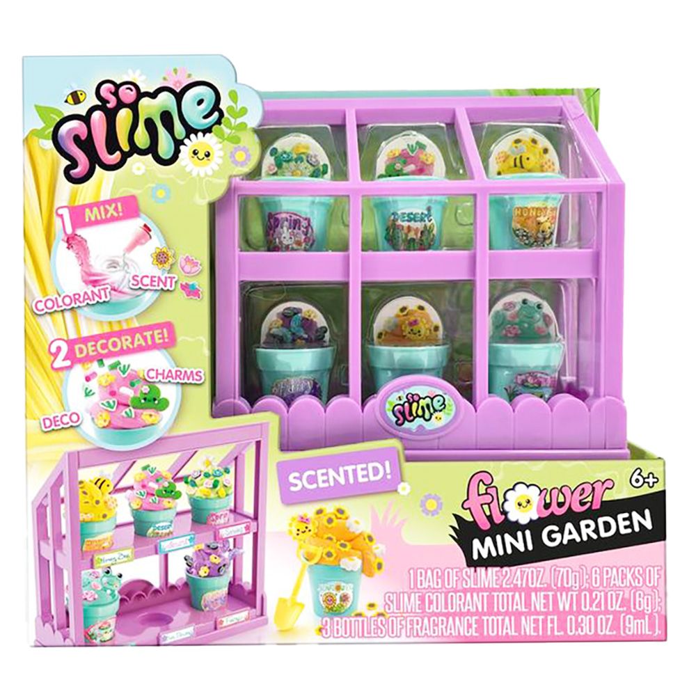 Set 6 decoratiuni cu slime parfumat, So Slime DIY, Mini Garden