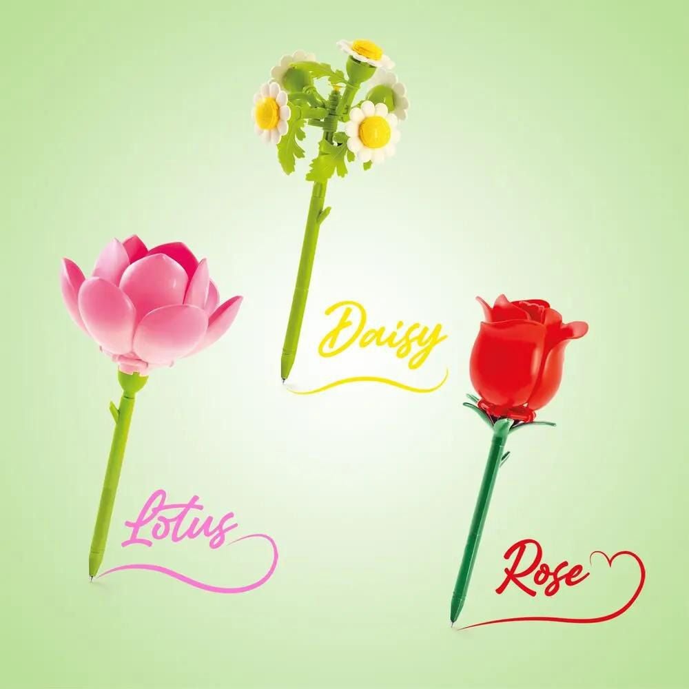 Set de creat 3 pixuri cu cerneala parfumata, Bloom, Flower