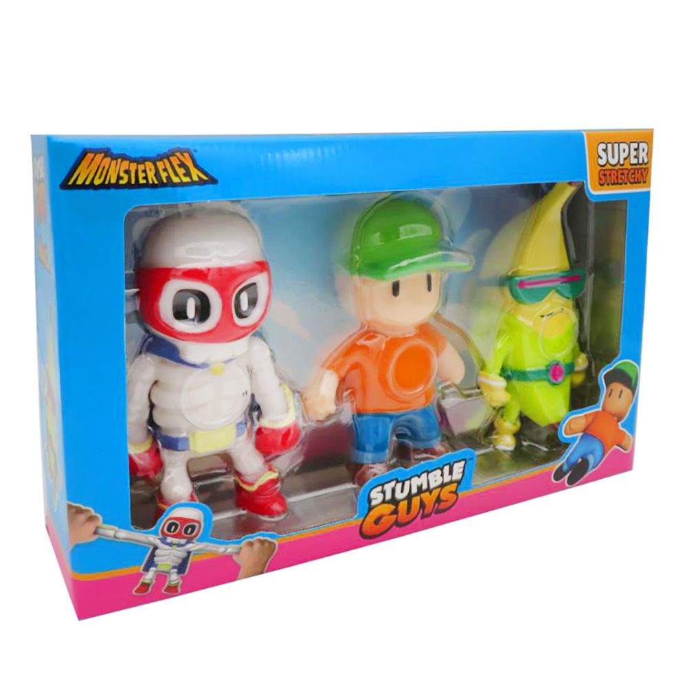 Set 3 mini figurine, Monster Flex, Stumble Guys, S2, Super Stretchy