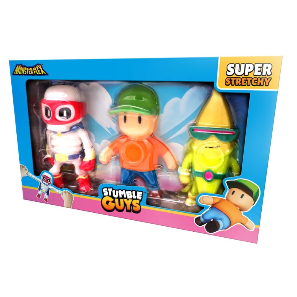 Set 3 mini figurine, Monster Flex, Stumble Guys, S2, Super Stretchy