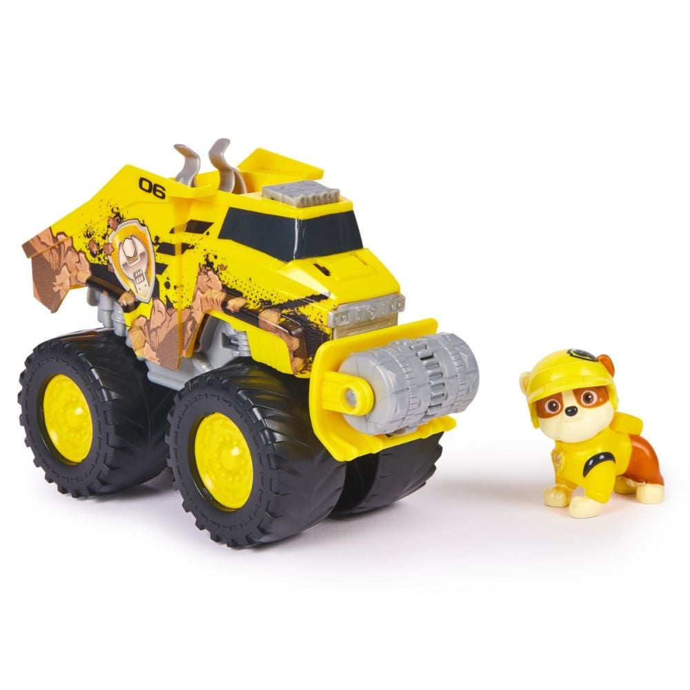 Masinuta cu figurina, Paw Patrol, Rescue Wheels Bulldozer, Rubble, 20145822