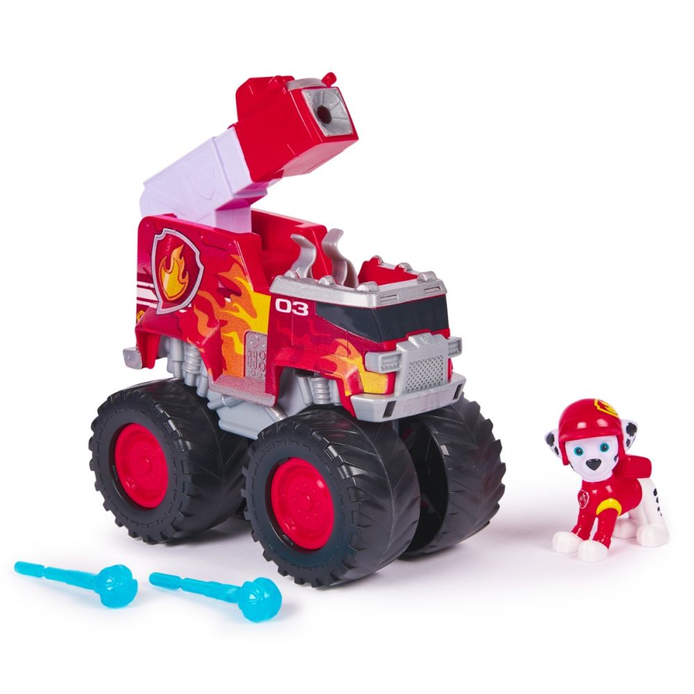 Masinuta cu figurina, Paw Patrol, Rescue Wheels Fire Truck, Marshall, 20145827