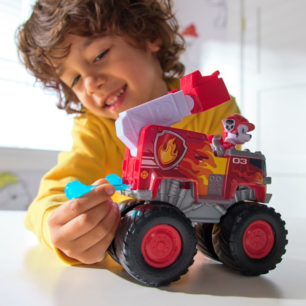 Masinuta cu figurina, Paw Patrol, Rescue Wheels Fire Truck, Marshall, 20145827