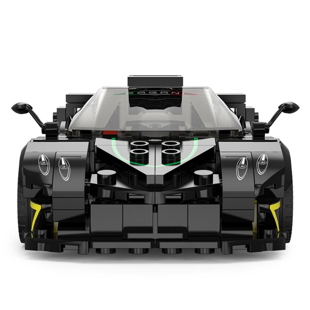 Set constructie masinuta, Rastar, Pagani Zonda R Negru, 1:28, 387 piese