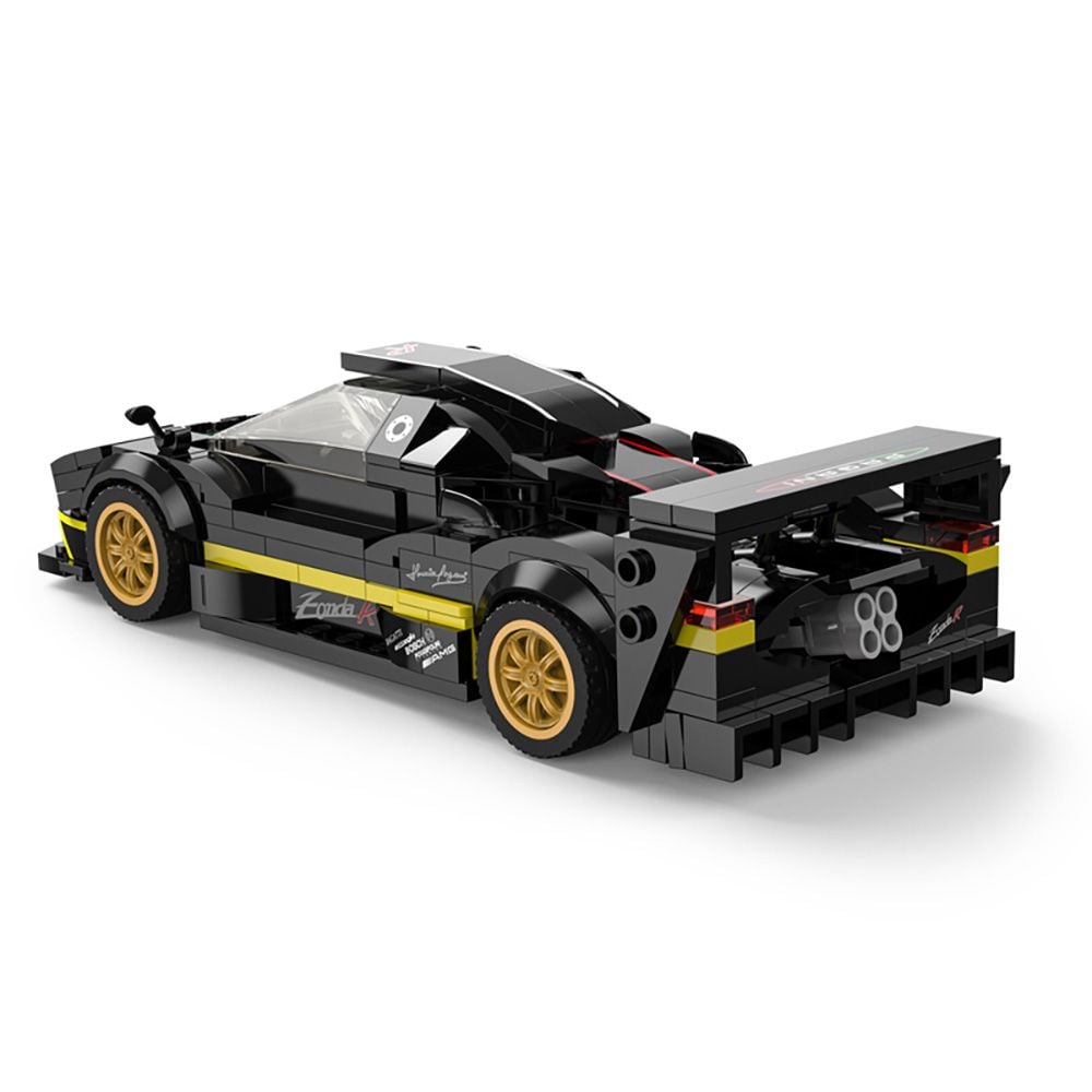 Set constructie masinuta, Rastar, Pagani Zonda R Negru, 1:28, 387 piese