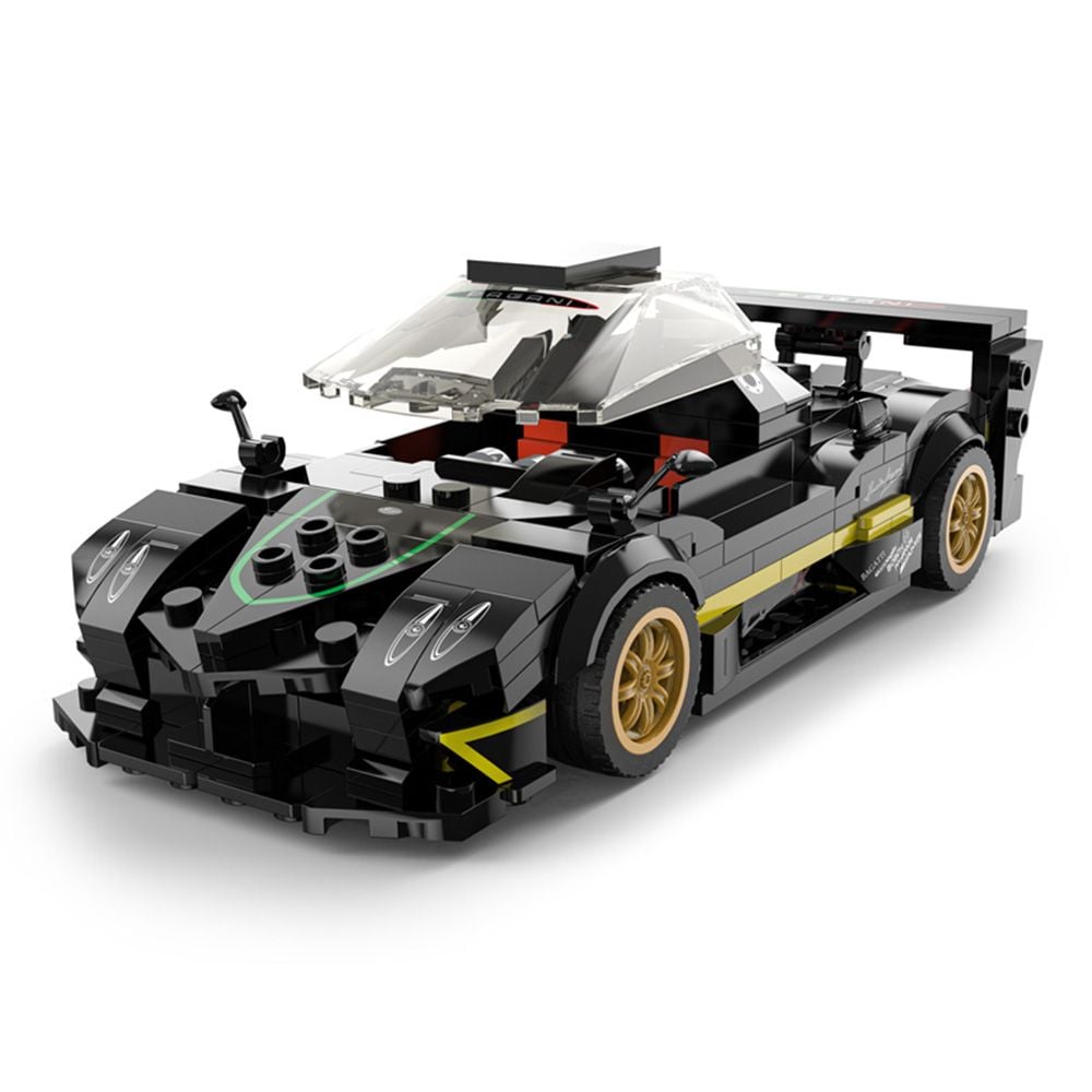 Set constructie masinuta, Rastar, Pagani Zonda R Negru, 1:28, 387 piese
