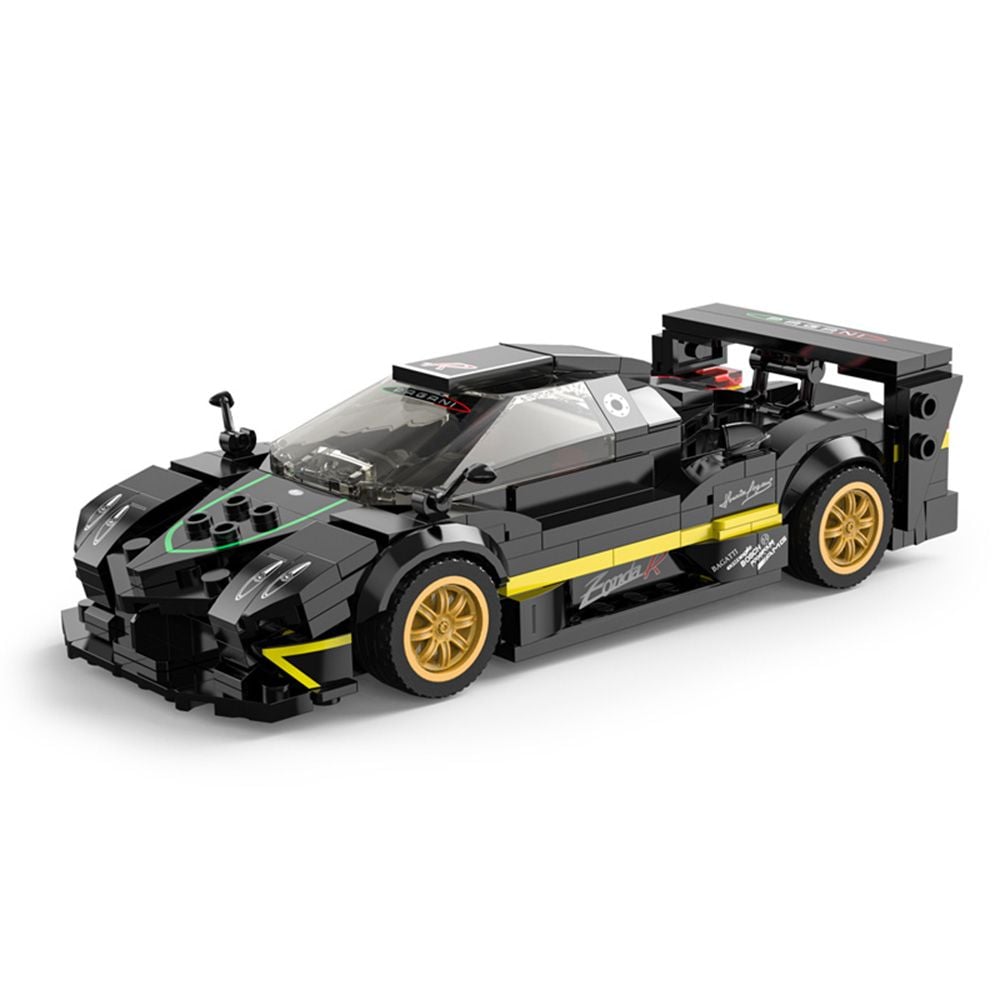 Set constructie masinuta, Rastar, Pagani Zonda R Negru, 1:28, 387 piese
