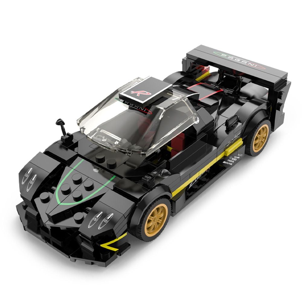 Set constructie masinuta, Rastar, Pagani Zonda R Negru, 1:28, 387 piese