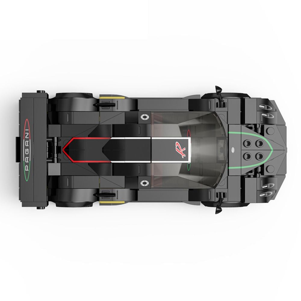 Set constructie masinuta, Rastar, Pagani Zonda R Negru, 1:28, 387 piese