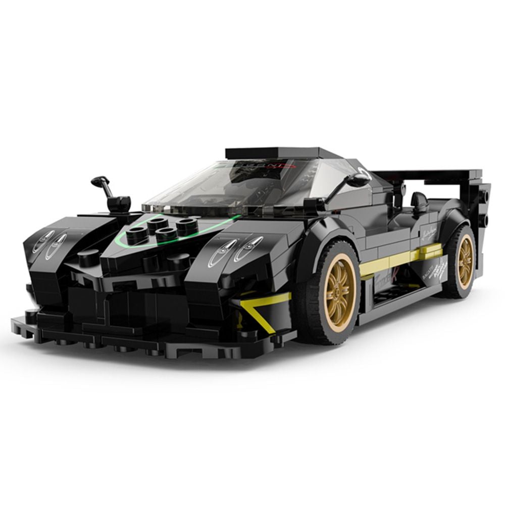Set constructie masinuta, Rastar, Pagani Zonda R Negru, 1:28, 387 piese