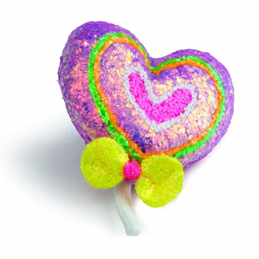 Set de creatie cu sclipici Paulinda, Magic Glitter 3In1, Plush Brooch Design