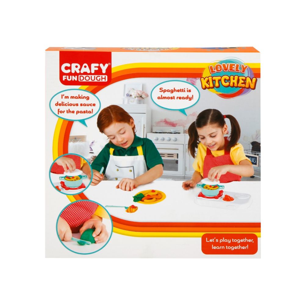 Set de modelare din plastilina, pentru bucatarie, Crafy, 10 piese, 200 g