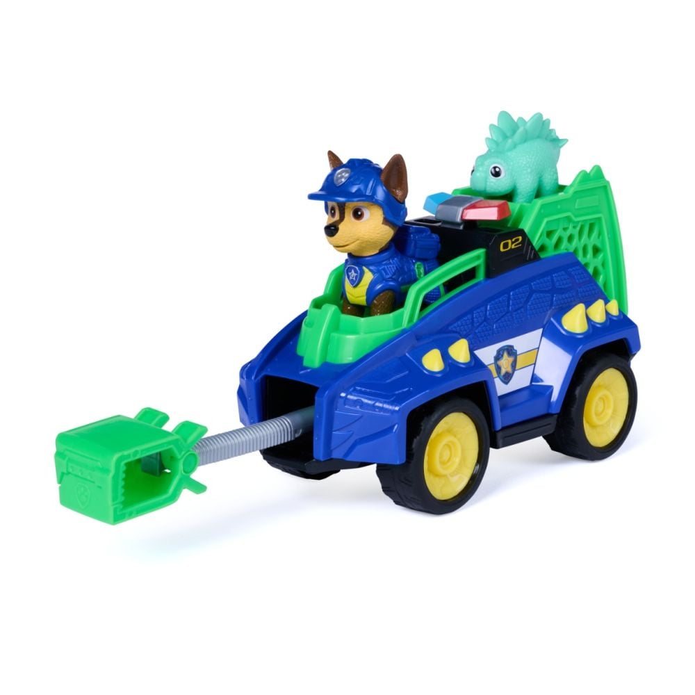 Vehicul de salvare cu figurina, Paw Patrol, Dino Rescue Cruiser, Chase, 6075756