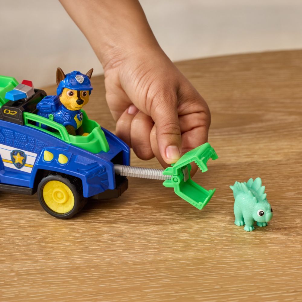 Vehicul de salvare cu figurina, Paw Patrol, Dino Rescue Cruiser, Chase, 6075756