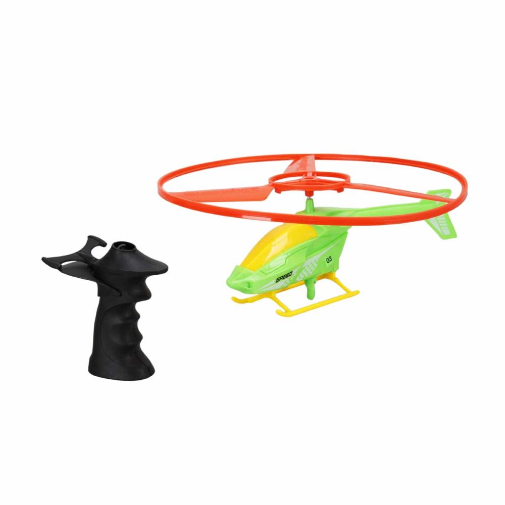 Elicopter cu lansator si lumini, Zapp Toys, Disc Portocaliu
