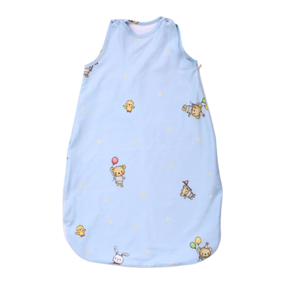 Sac de dormit Lorelli, de iarna, din bumbac ranforce, 85 cm, Bear Party Blue