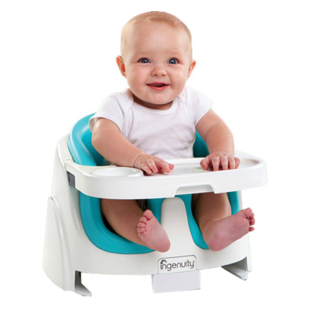 Scaun de masa bebe 2 in 1 BRIGHT STARTS Ingenuity - Aqua