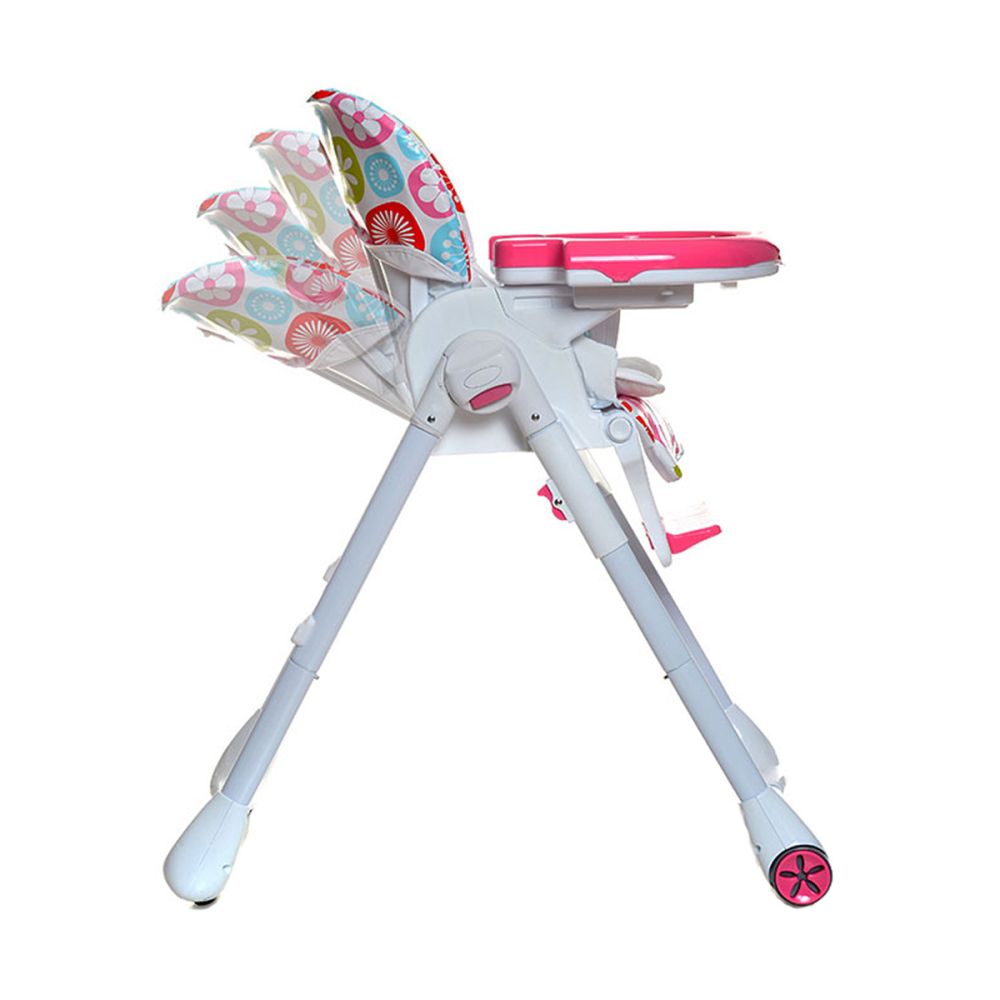 Scaun masa bebe KRAUSMAN Zoom Deluxe - Flowers Pink