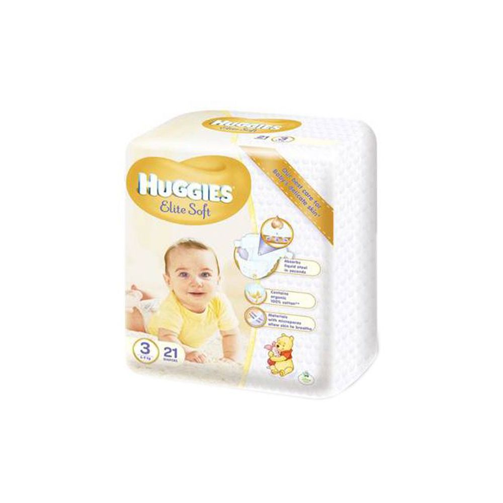 Scutece Huggies Elite Soft 3, 21 buc, 5 - 9 kg