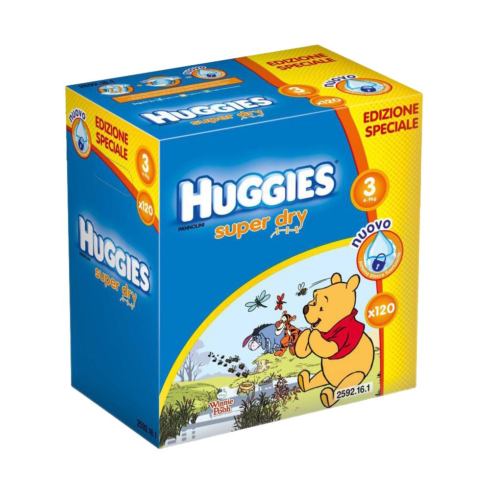 Scutece Huggies Super Dry Disney Box 3,120 buc, 4 - 9 kg