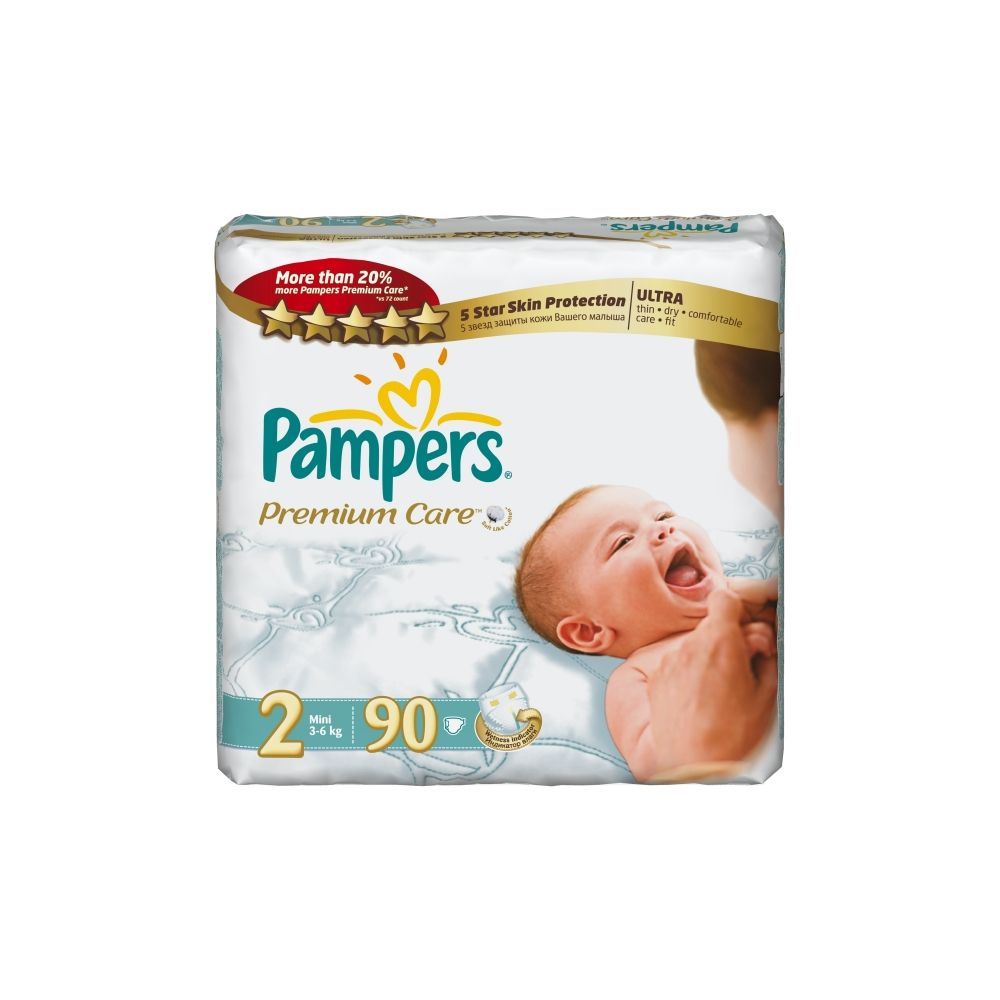 Scutece Pampers Premium Care 2 Mini, 90 buc, 3 - 6 kg