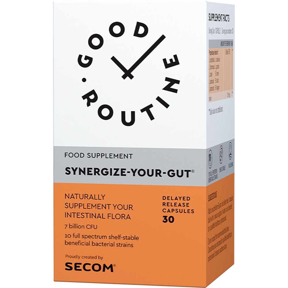 Synergize-Your-Gut, 30 capsule vegetale, Good Routine, Secom
