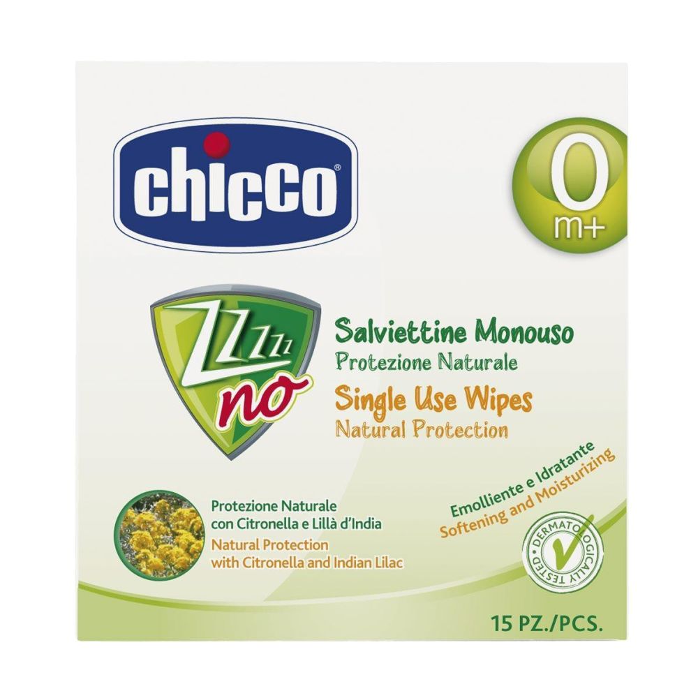 Servetele umede CHICCO Zanza-No, 15 buc