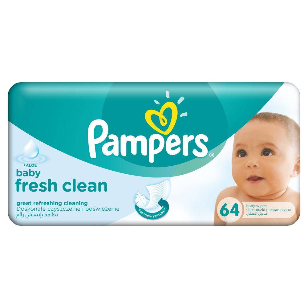 Servetele umede Pampers Baby Fresh Clean, 64 buc