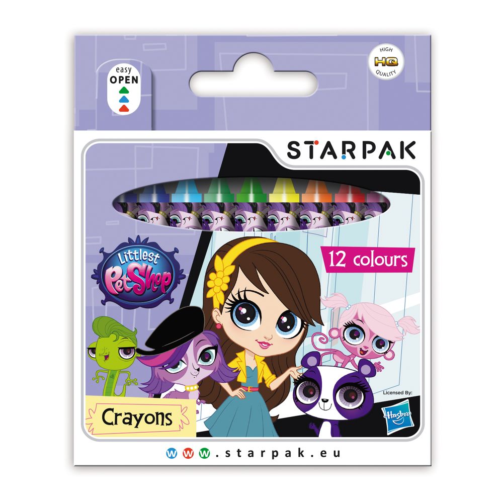 Set 12 creioane cerate - Littlest Pet Shop