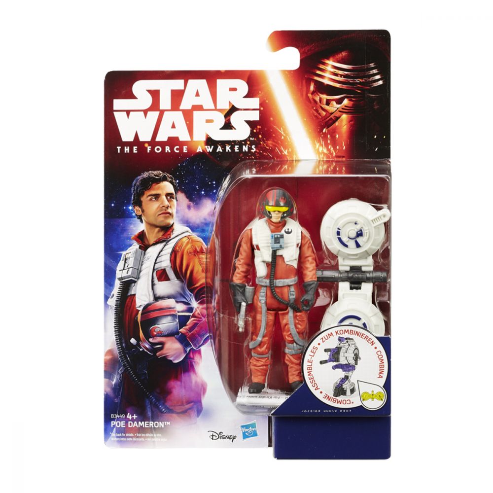 Set 2 figurine Star Wars The Force Awakens - Poe Dameron Space Mission, 9.5 cm