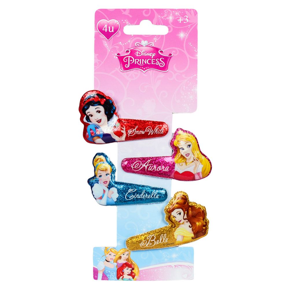 Set 4 agrafe plastic Disney Princess
