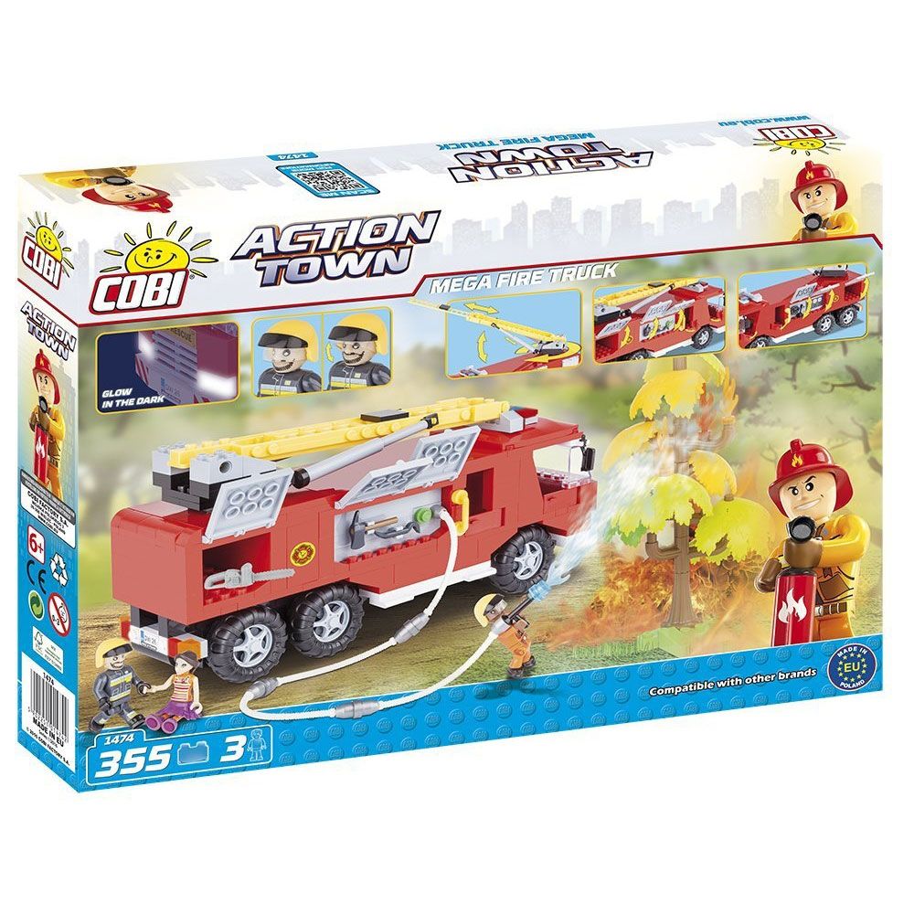 Set de constructie Cobi Action Town - Mega Camionul de pompieri