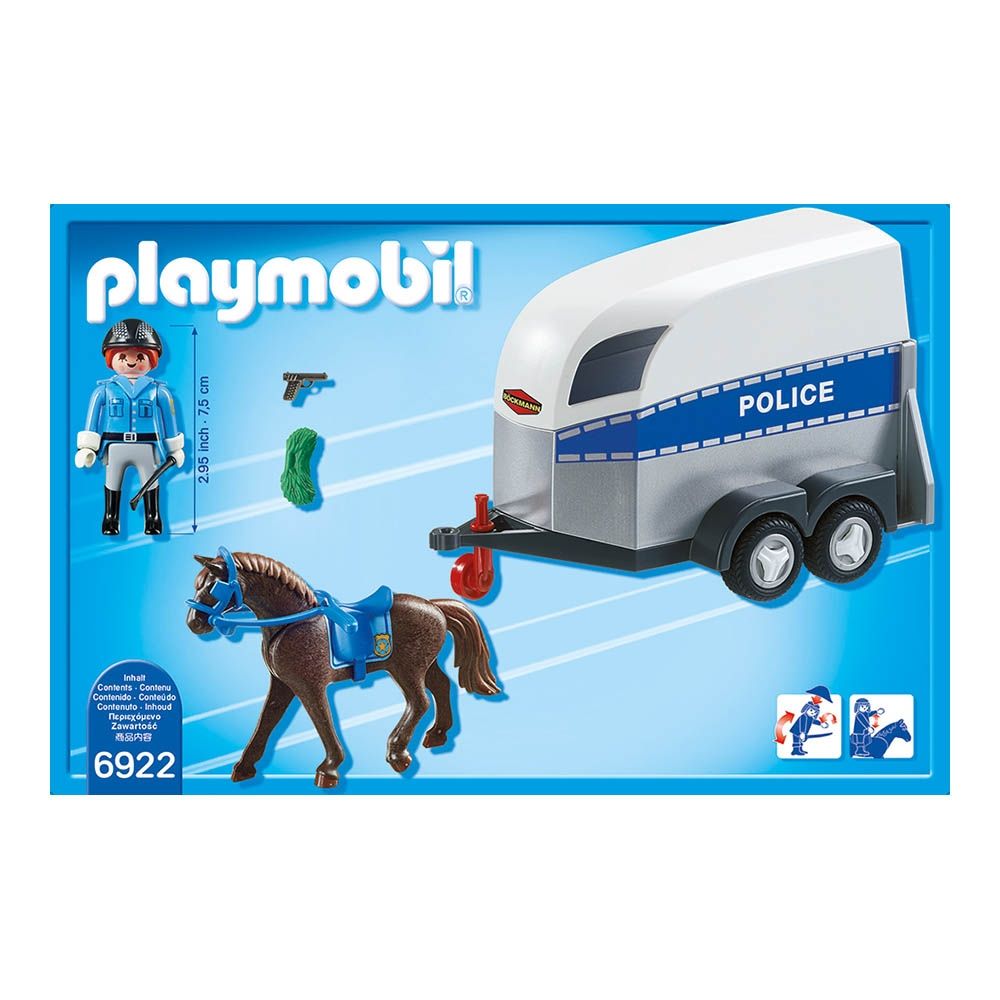 Set de constructie Playmobil City Action - Remorca cu cal (6922)