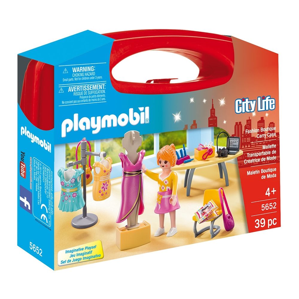 Set de constructie portabil Playmobil City Life - Butic cu haine (5652)