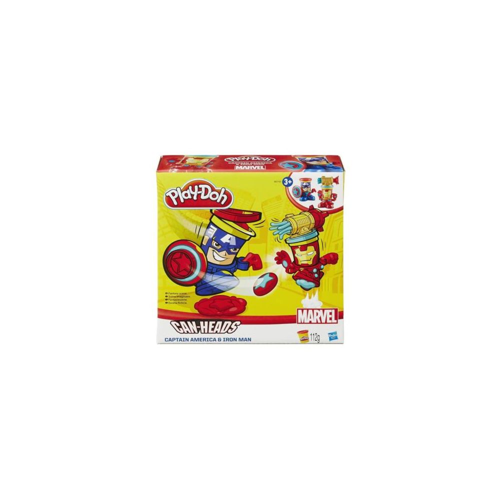 Set cu plastilina Play-Doh, Iron Man si Captain America
