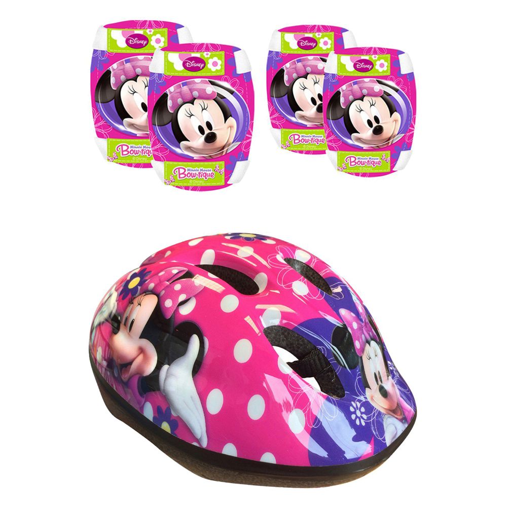 Set de protectie si casca Minnie Mouse 863506