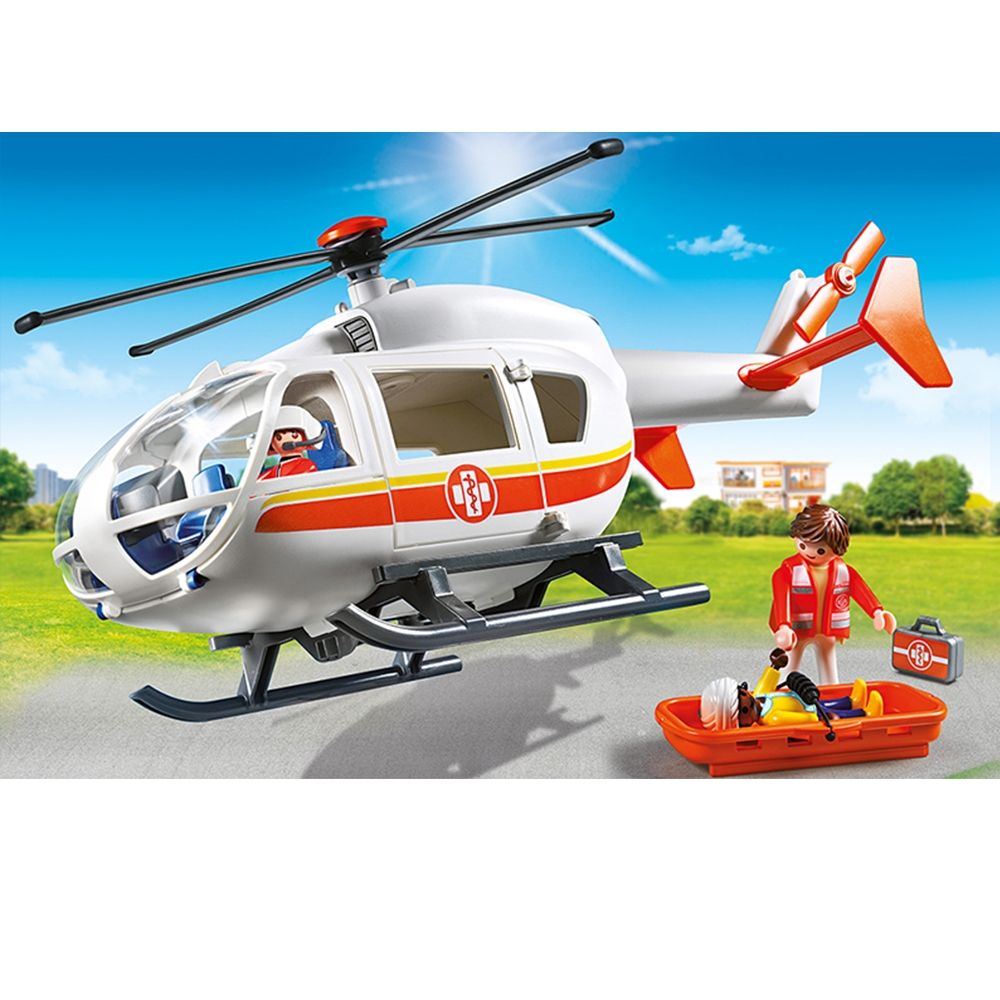 Set figurina Playmobil City Life - Elicopter medical de urgenta (6686)
