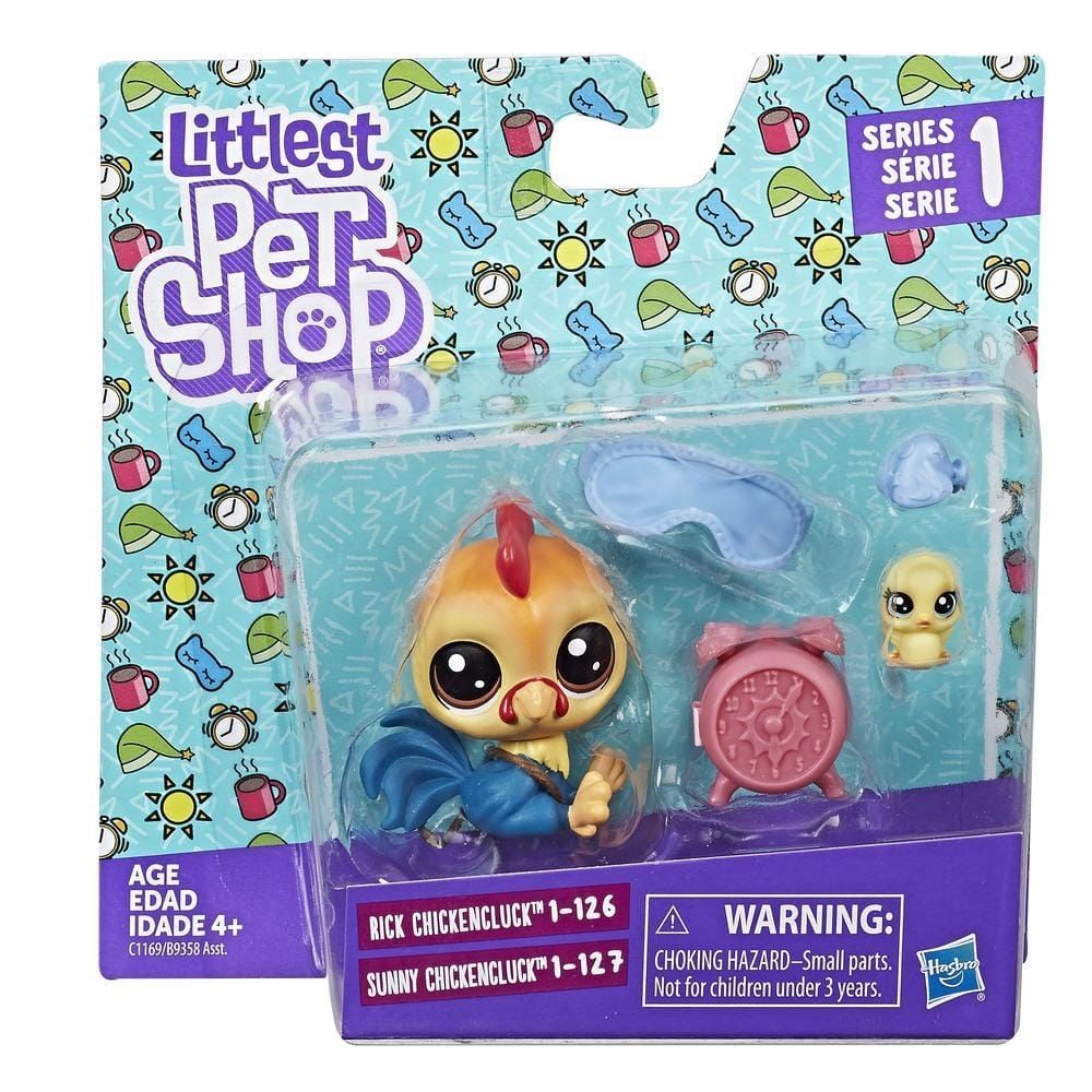 Set figurine Littlest Pet Shop Seria 1 - Rick Chickencluck & Sunny Chickencluck