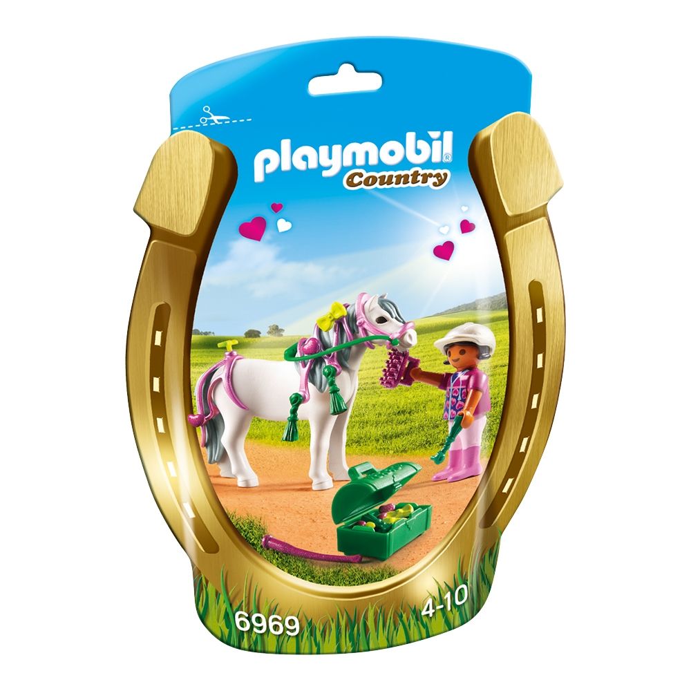 Set figurine Playmobil Country - Ingrijitor si ponei cu inimioare (6969)
