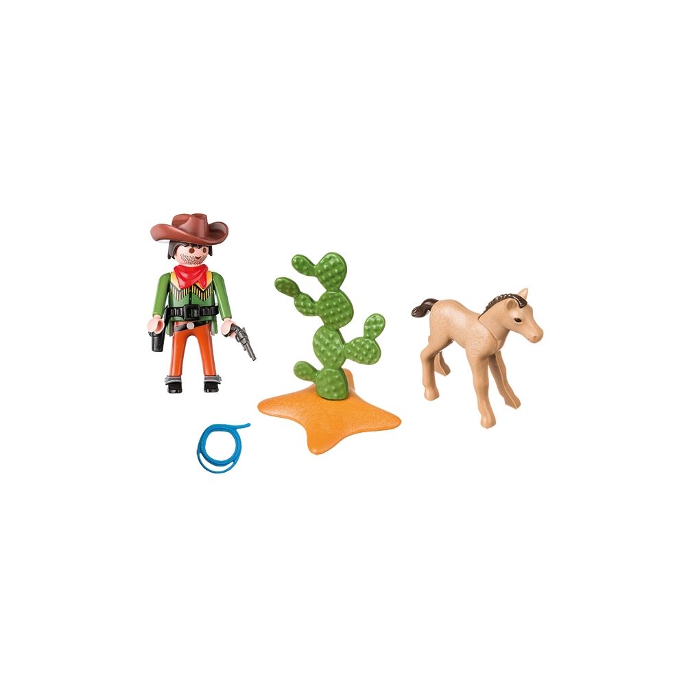 Set figurine Playmobil Special Plus - Cowboy cu manz (5373)