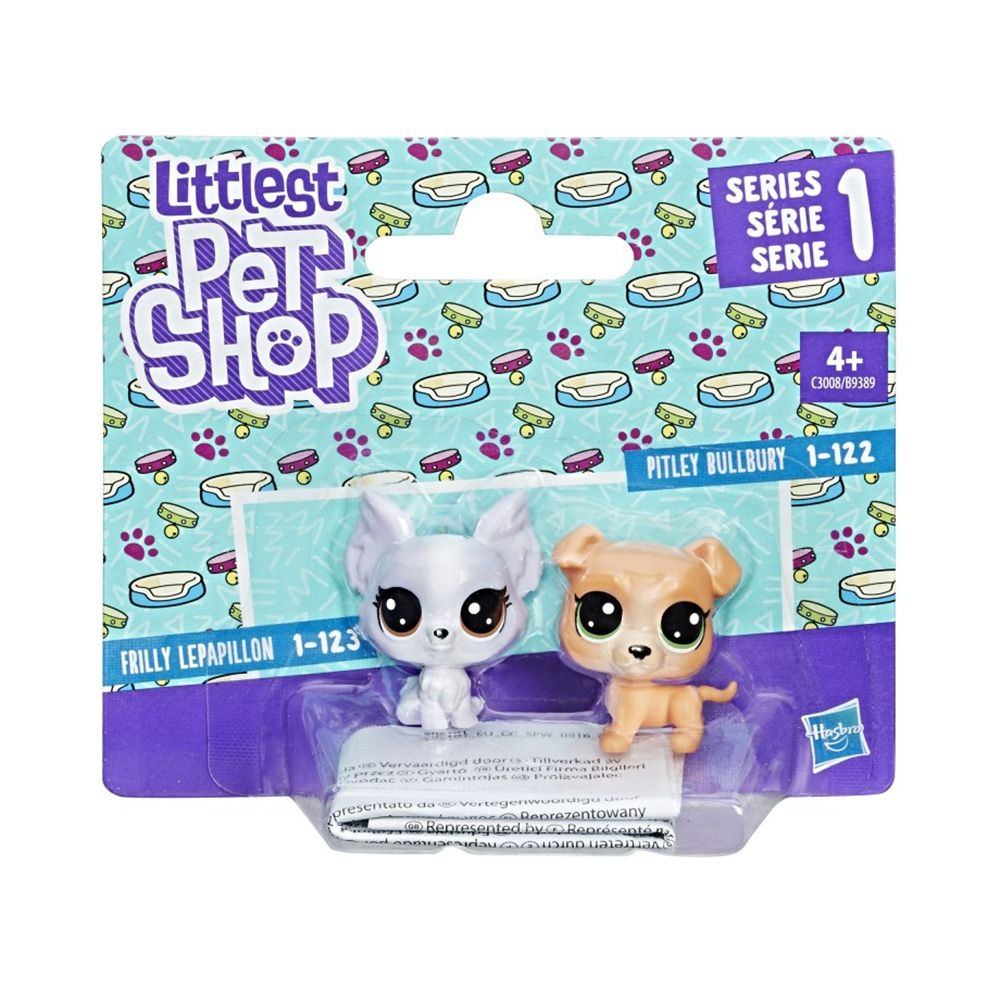 Set minifigurine Littlest Pet Shop Seria 1 - Pitbull & Papillion