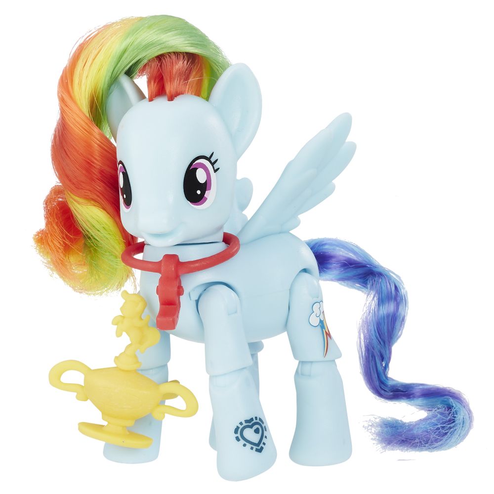 Set My Little Pony cu figurina articulata - Rainbow Dash sportiva