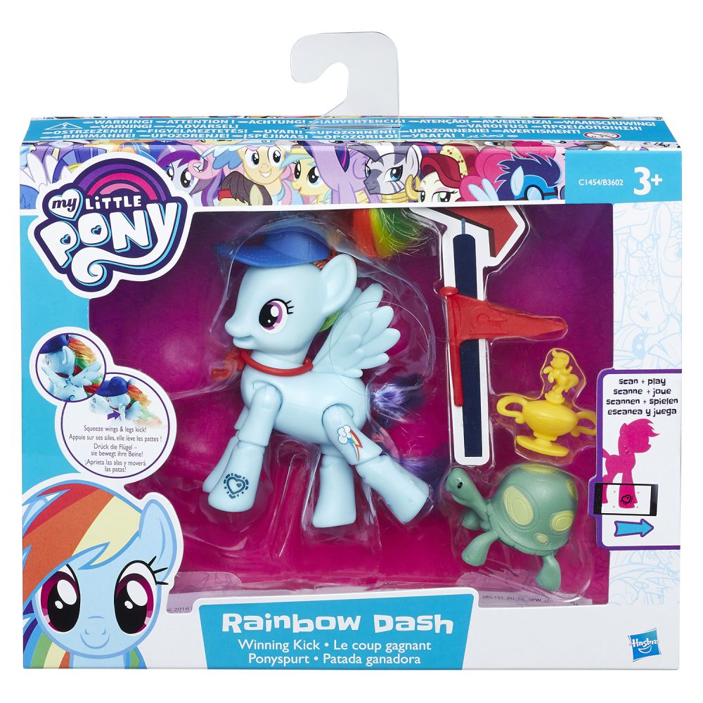 Set My Little Pony cu figurina articulata - Rainbow Dash sportiva