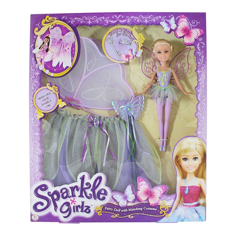 Set Papusa Sparkle Girlz cu accesorii asortate pentru fetite - Mov